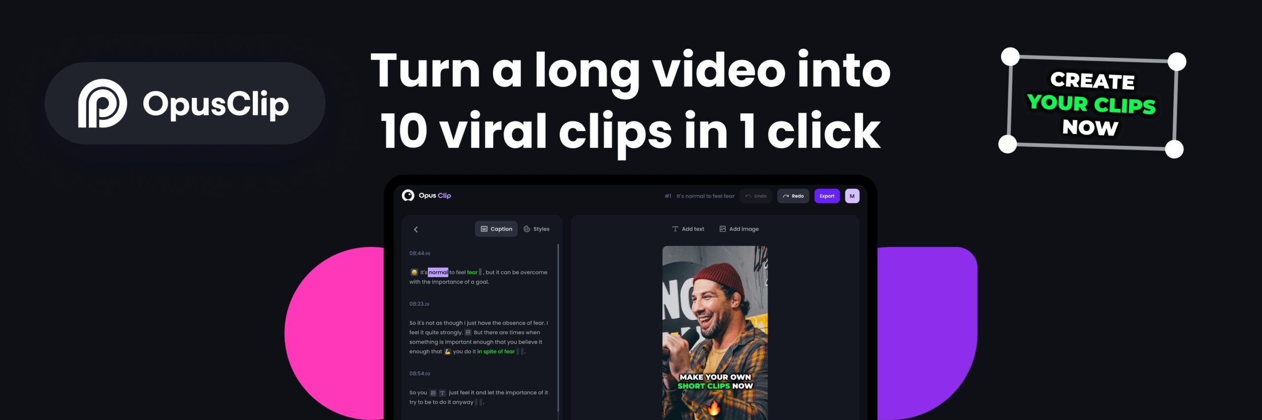 Viral Video Editing Tools - Opus Clip